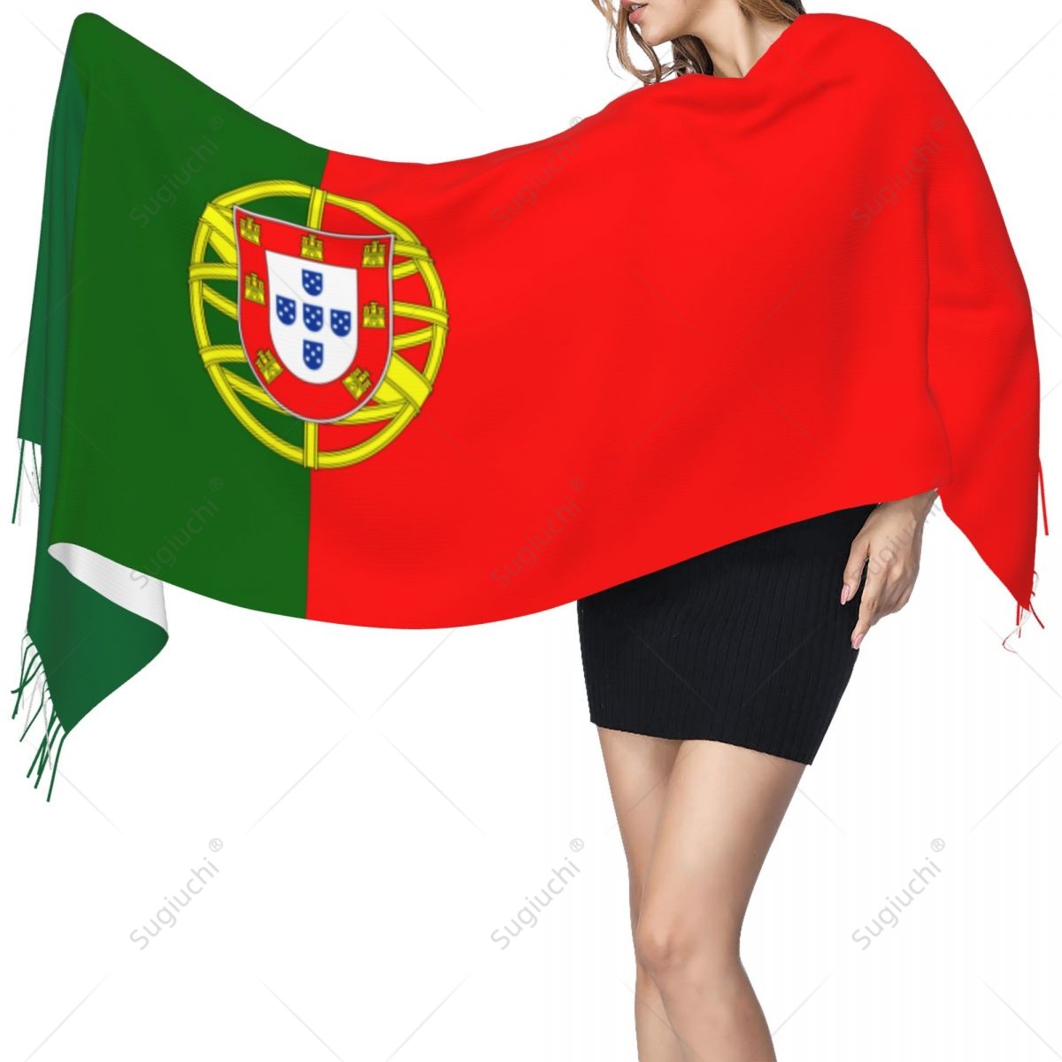 Women'S Fashion Portugal - ผ้าพันคอธงชาติโปรตุเกส ผ้าพันคอพาชมิน่า ผ้าคลุมไหล่ ผ้าคลุมฮิญาบ ฤดูใบไม้ผลิ ฤดูหนาว