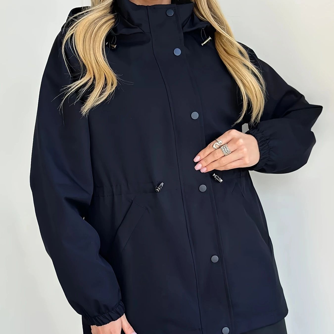 Women'S Fashion Jackets Amazon - เสื้อแจ็คเก็ตผู้หญิงสไตล์ยุโรปอเมริกัน ปี 2026 สำหรับฤดูใบไม้ผลิและฤดูใบไม้ร่วง เสื้อกันลมแบบมีฮู้ด กันน้ำ