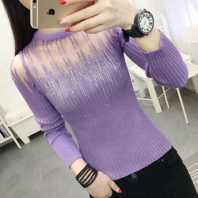 Women'S Fashion Trends Autumn 2025 - เสื้อสเวตเตอร์ถักผู้หญิงประดับคริสตัล ดีไซน์หรูหรา สไตล์ออริจินัล เหมาะสำหรับใส่ทำงาน โปรโมชั่นฤดูใบไม้ร่วง-ฤดูหนาว 2025