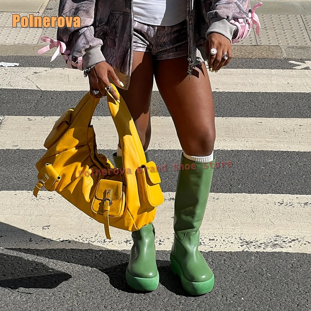 Women'S Fashion Trends Autumn 2025 - รองเท้าบูทแฟชั่นผู้หญิงสุดเซ็กซี่ สไตล์หน้าหนาว สีเขียว แบบส้นตึกสูงถึงเข่า ปี 2025