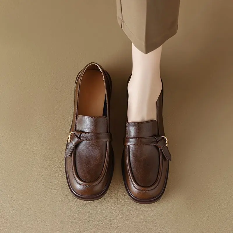 Women'S Fashion Quick Delivery - รองเท้าส้นเตี้ยมีรองเท้าบูทหุ้มข้อส้นปานกลางสำหรับผู้หญิงรองเท้าส้นเตี้ยแบบลำลองของส่งเร็วแฟชั่นล่าสุดสุดฮอต