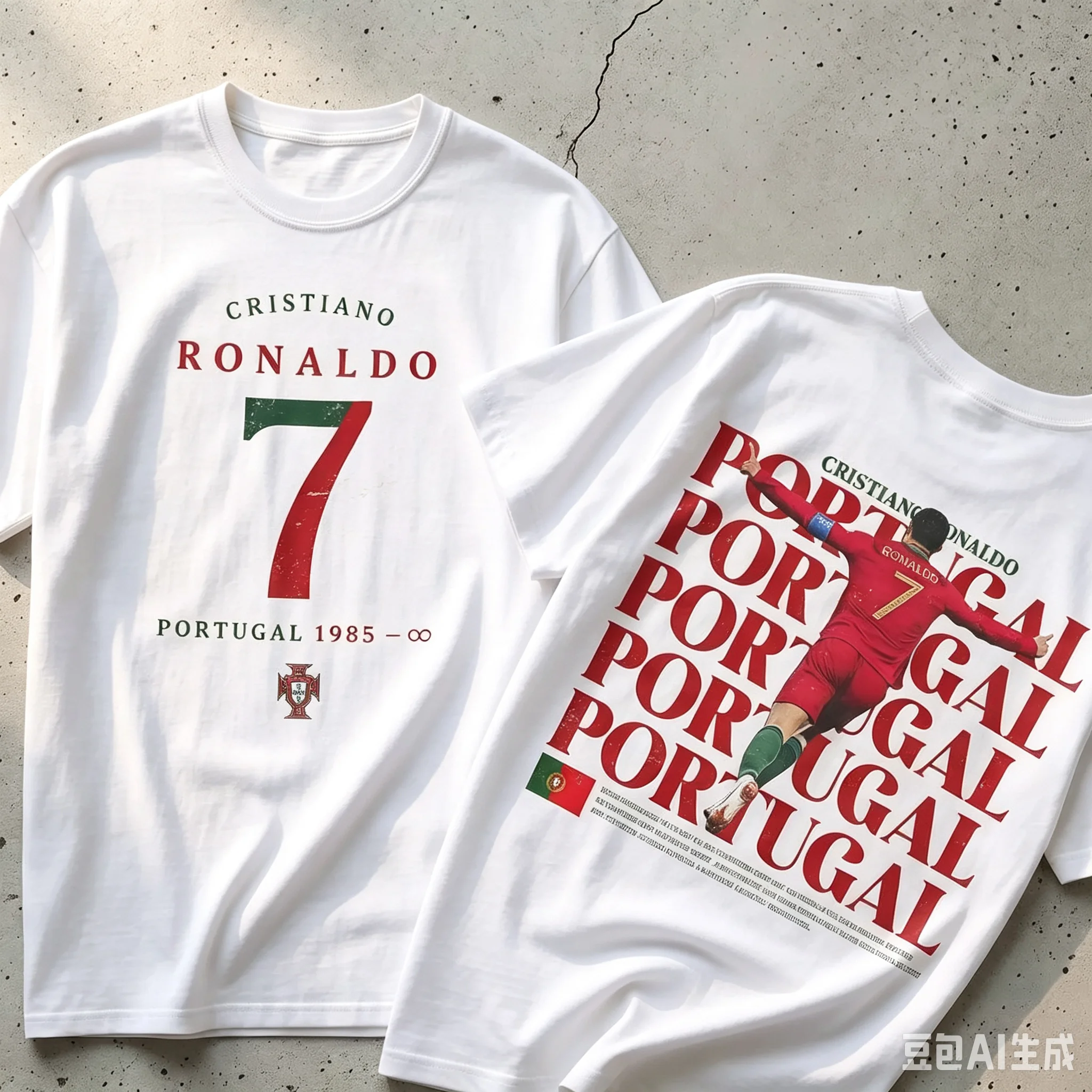 CR7 ฟุตบอลกราฟิกเสื้อยืดฟุตบอล - Women'S Fashion Portugal บทวิจารณ์และราคา
