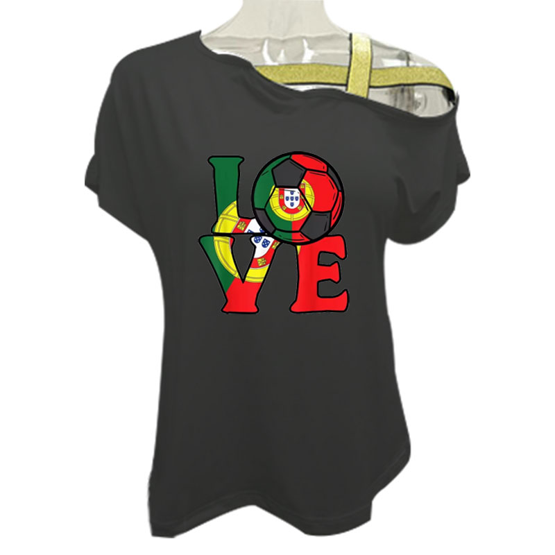 เสื้อยืดคอกว้างลายธงชาติโปรตุเ - Women'S Fashion Portugal บทวิจารณ์และราคา