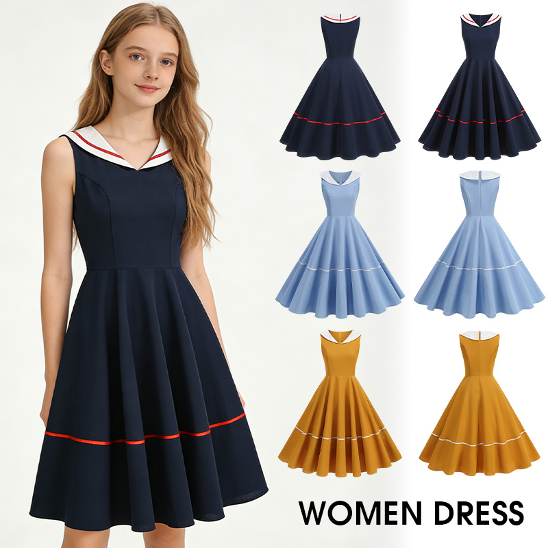  50s 60s วินเทจสไตล์กองทัพเรื - Women'S Fashion Of The 50S บทวิจารณ์และราคา