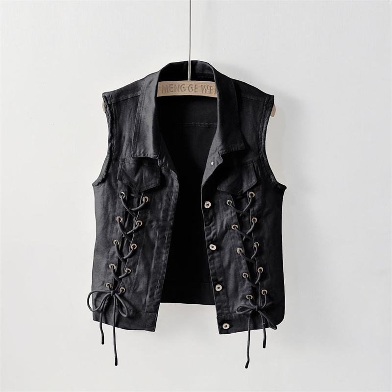 แฟชั่นเสื้อกั๊กยีนส์หญิงฤดูใบไ - Women Fashion Jeans Top บทวิจารณ์และราคา