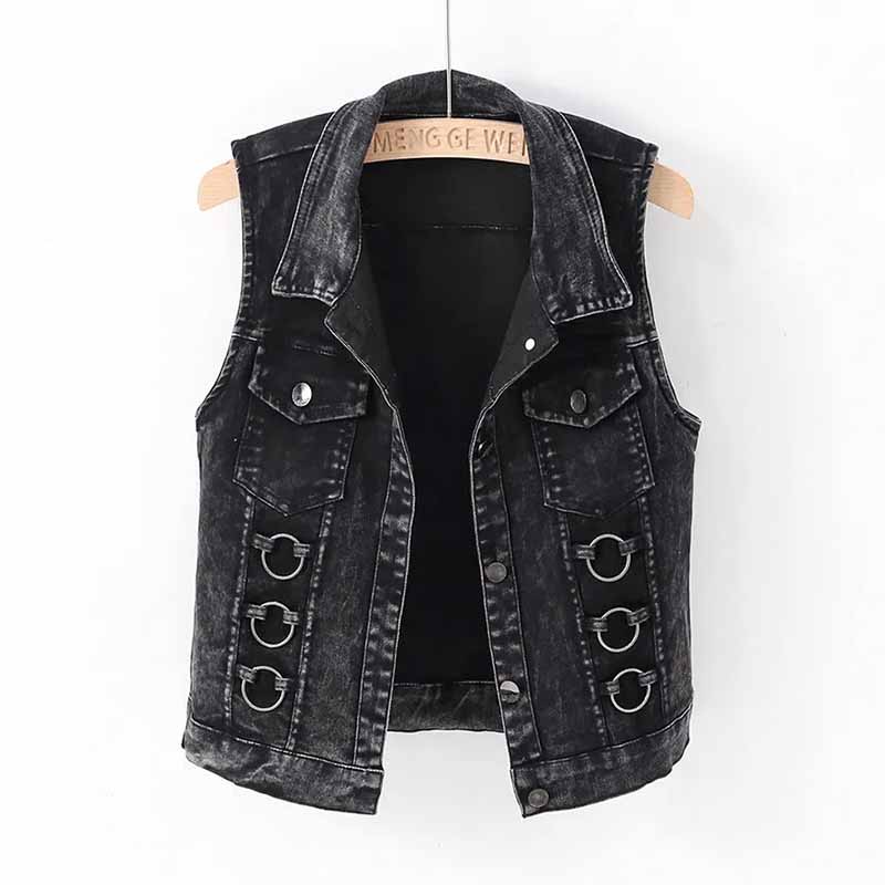 แฟชั่นเสื้อกั๊กยีนส์หญิงฤดูใบไ - Women Fashion Jeans Top บทวิจารณ์และราคา