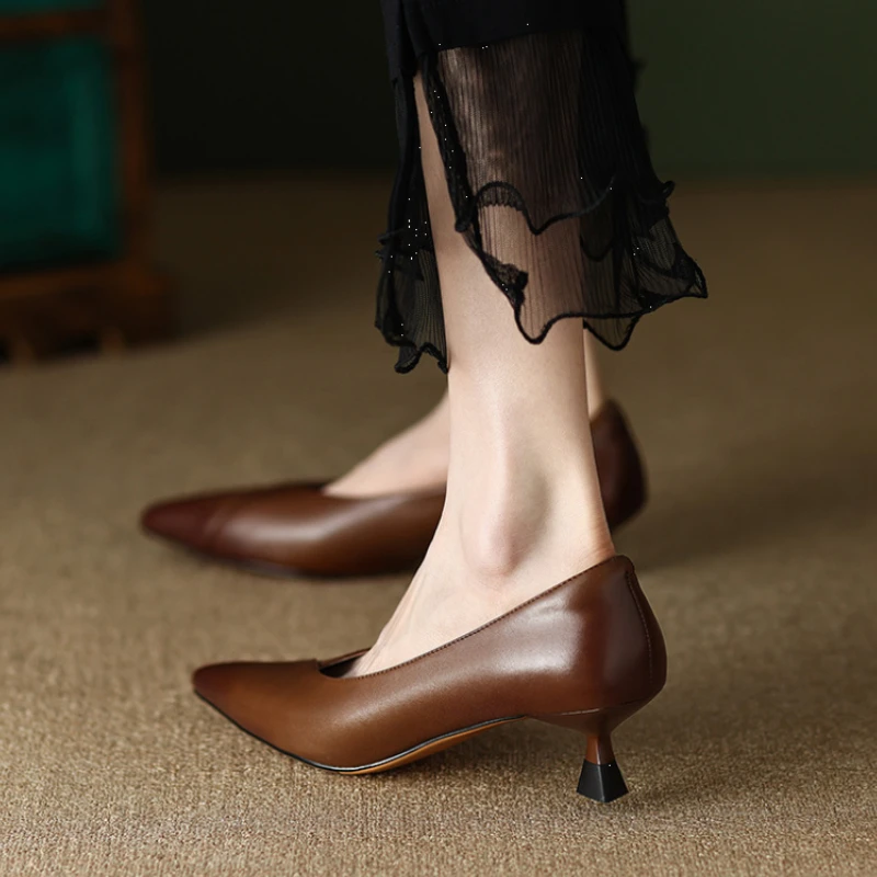 รองเท้าส้นสูงสแควร์ขนาดกลางสุภ - Women'S Fashion Quick Delivery บทวิจารณ์และราคา