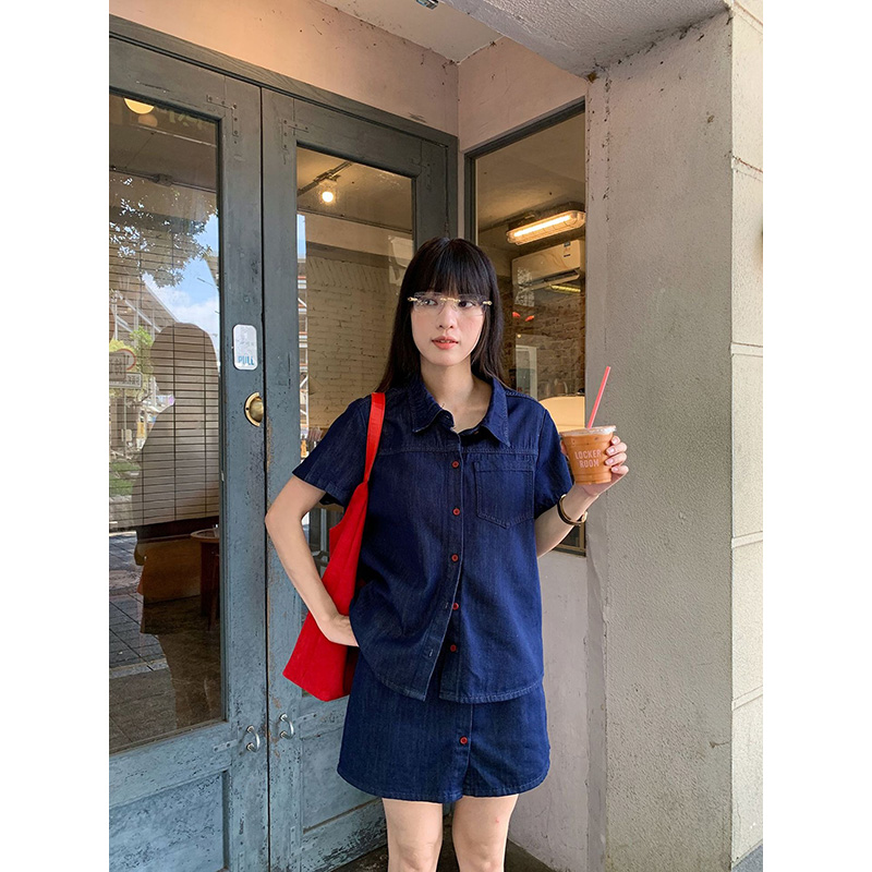 เบนย์นฟฟี่ เรโทรเสื้อเชิ้ตแขนส - Women Fashion Jeans Top บทวิจารณ์และราคา