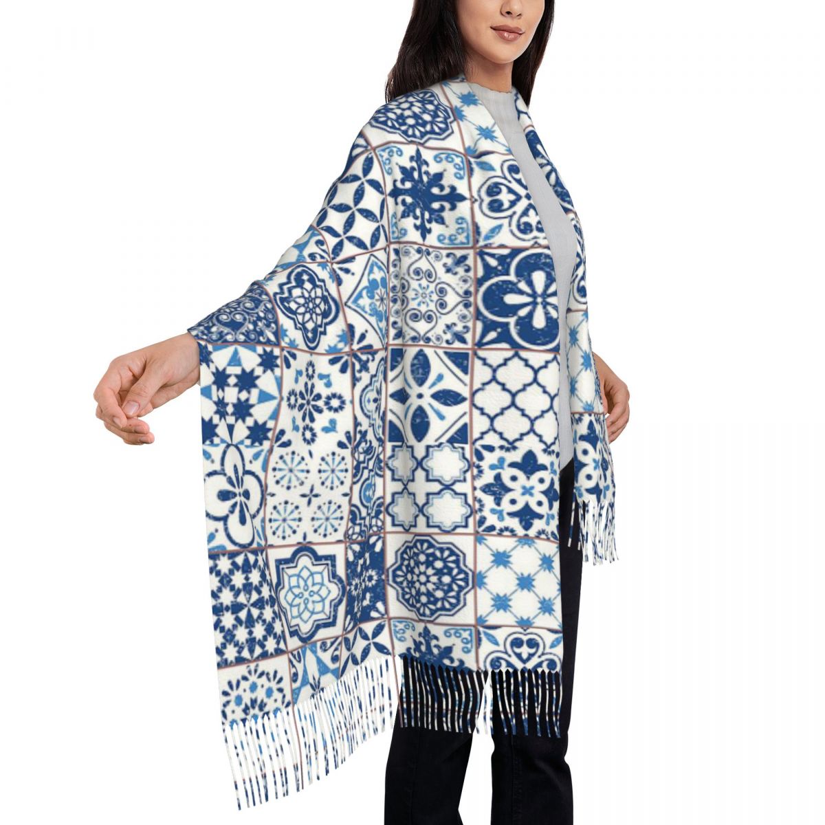 ผ้าพันคอพิมพ์ลายกระเบื้องพอร์ต - Women'S Fashion Portugal บทวิจารณ์และราคา