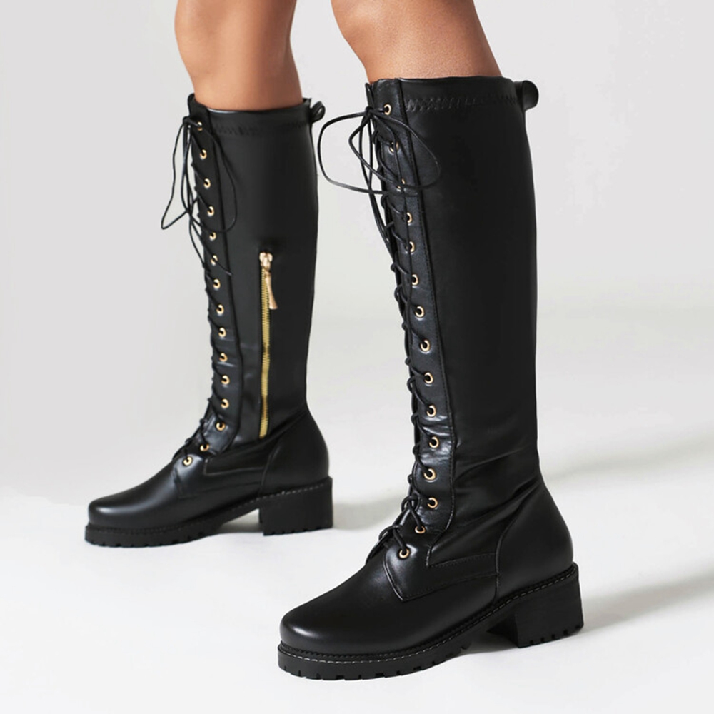 รองเท้าบูทหนังผู้หญิง ไซส์ 33- - Women'S Fashion Riding Boots บทวิจารณ์และราคา