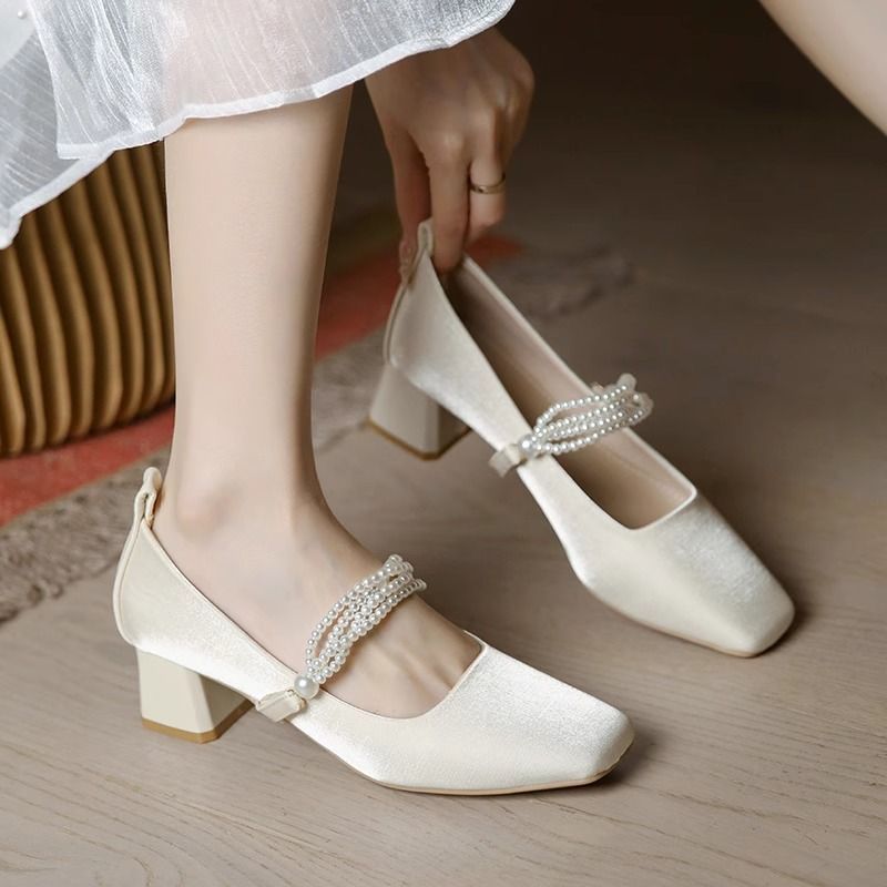 รองเท้าส้นเตี้ยสำหรับเจ้าสาวใน - Women'S Fashion Quick Delivery บทวิจารณ์และราคา