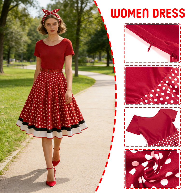 ชุดเดรสลายจุดสไตล์วินเทจสำหรับ - Women'S Fashion Of The 50S บทวิจารณ์และราคา